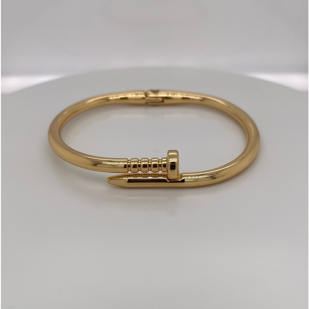 18K Gold Plated Brass Nail Bracelet Cuff Bangle